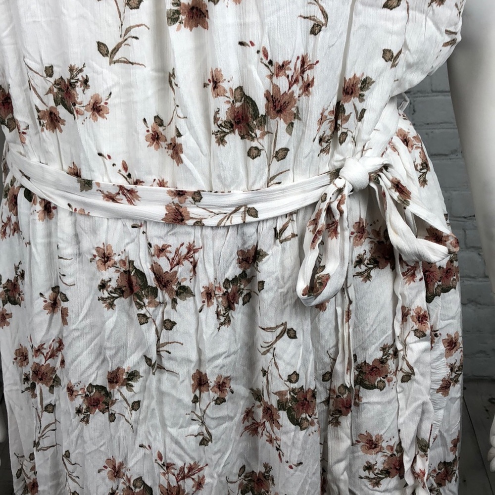 City Chic Garden Art Off Shoulder Maxi Dress 14 18 - Picture 8 of 9